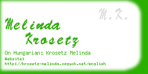 melinda krosetz business card